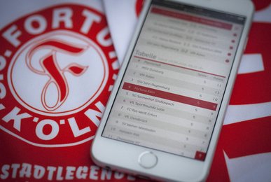 Spielstatistik der Fortuna Köln auf dem Smartphone