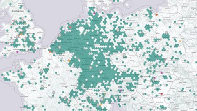 Feinstaubvorkommen in Deutschlad und umliegenden Ländern