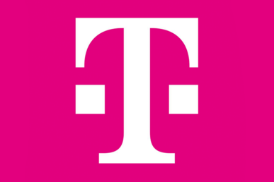 Das Telekom-Logo ist auf magentafarbenem Hintergrund sichtbar.