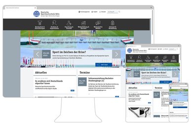 Die Website ist responsiv auf mehreren Endgeräten nebeneinander abgebildet